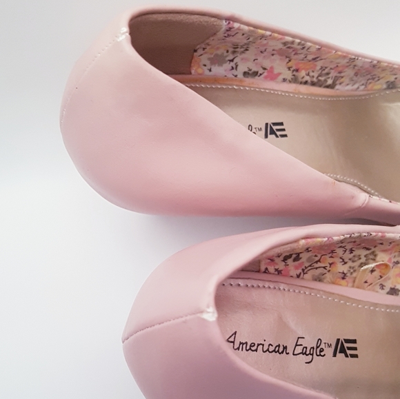 AMERICAN EAGLE Pink Front Knot Peep-Toe Kitty Heels - Picture 11 of 12